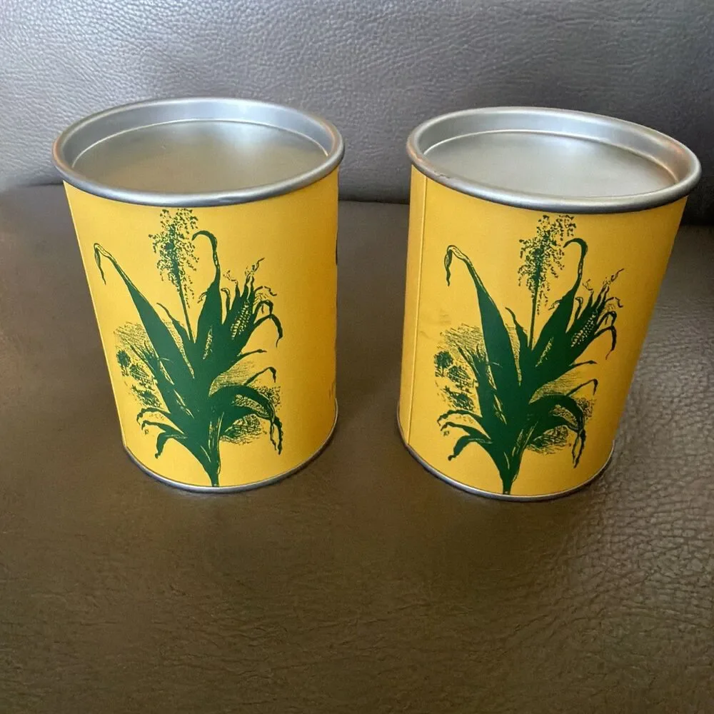 Trader Joe’s 2 Cans of Corn Soy Candle 9oz Sweet Cornbread Limited Seasonal NEW